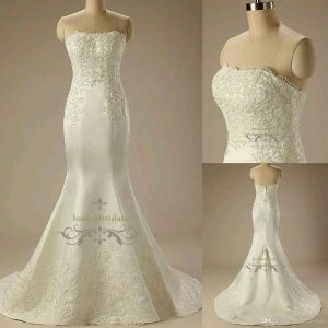 satin-lace-wedding-dress-fit-and-flare-simple